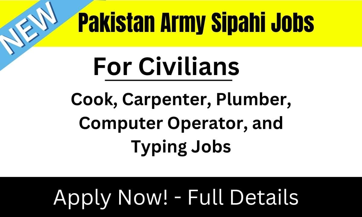 Sipahi Jobs in Pak Army