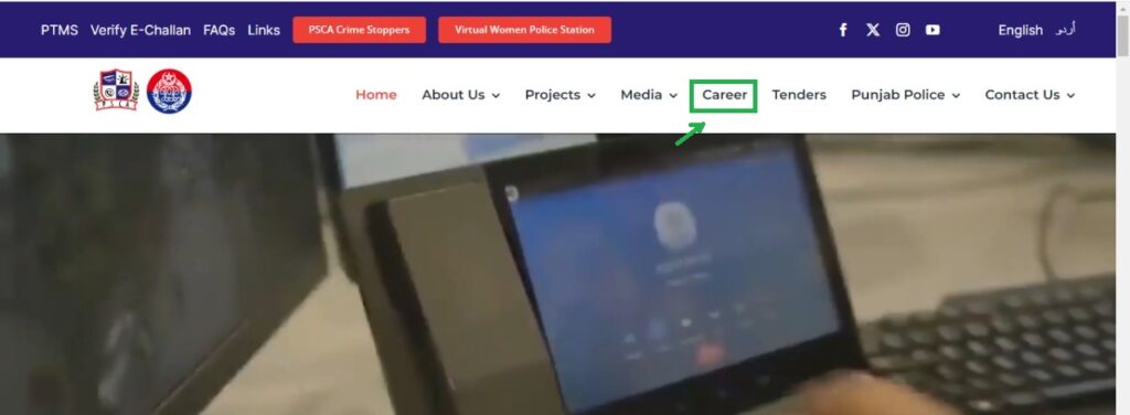 Locate Careers tab to apply online for PSCA Jobs 2024