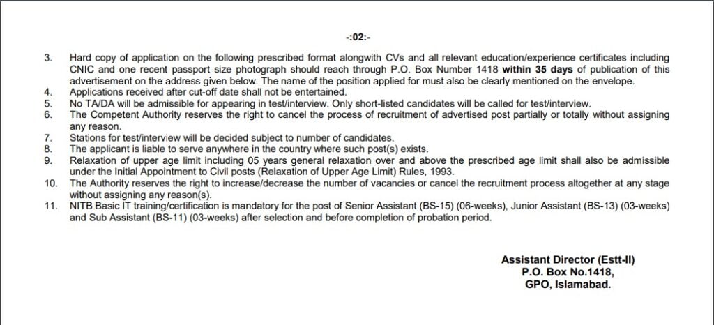 Election Commission of Pakistan Jobs 2024 official ad